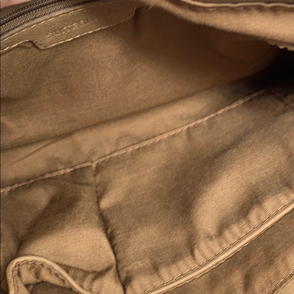 SuiteBlanco Crossbody Purse Tan Chevron Studded - Picture 12 of 16